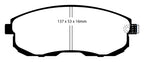 EBC 02 Infiniti G35 3.5 w/o DCS Bluestuff Front Brake Pads (view 4)