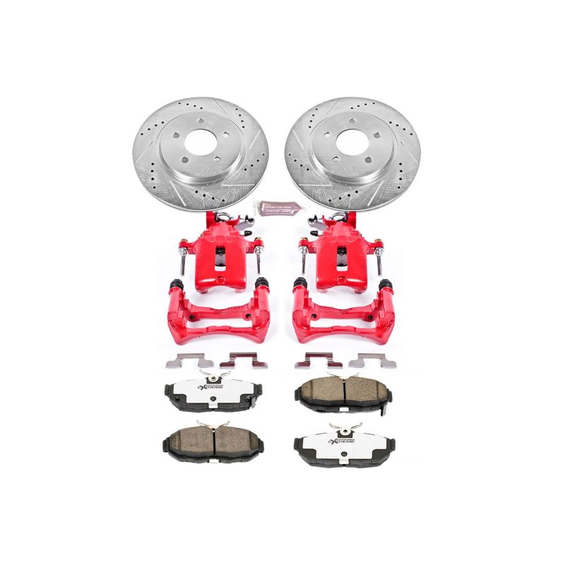 Power Stop 11-14 Ford Mustang Rear Z26 Street Warrior Brake Kit w/Calipers Main image