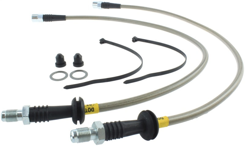 StopTech 06-08 BMW M5 / 07-08 M6 / 04-07 525i (Not AWD) Stainless Steel Front Brake Line Kit Main image