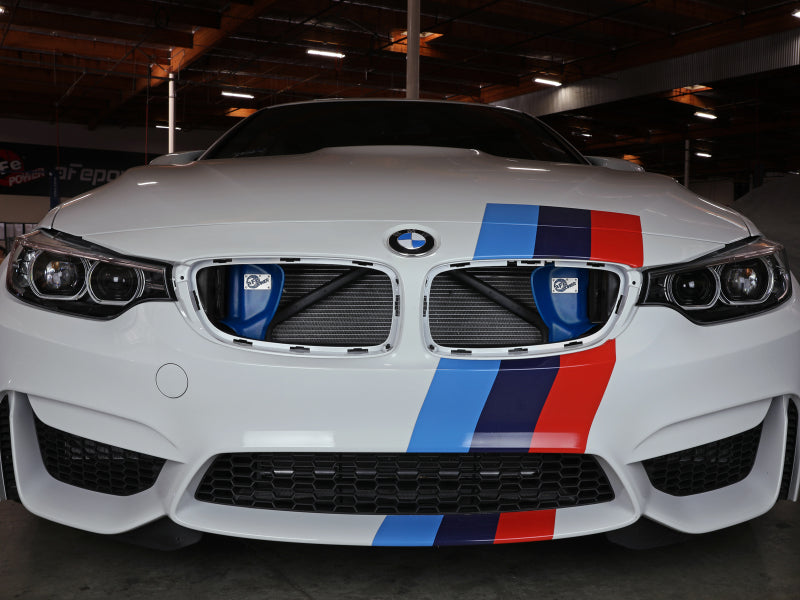 aFe Magnum FORCE Dynamic Air Scoop 15-18 BMW M3/15-20 M4 - Blue (view 2)