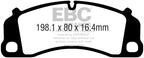 EBC 13-15 Porsche 911 (991) (Cast Iron Rotor only) 3.8 GT3 Yellowstuff Front Brake Pads (view 4)