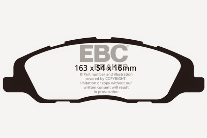 EBC 10-14 Ford Mustang 5.0 Bluestuff Front Brake Pads (view 2)