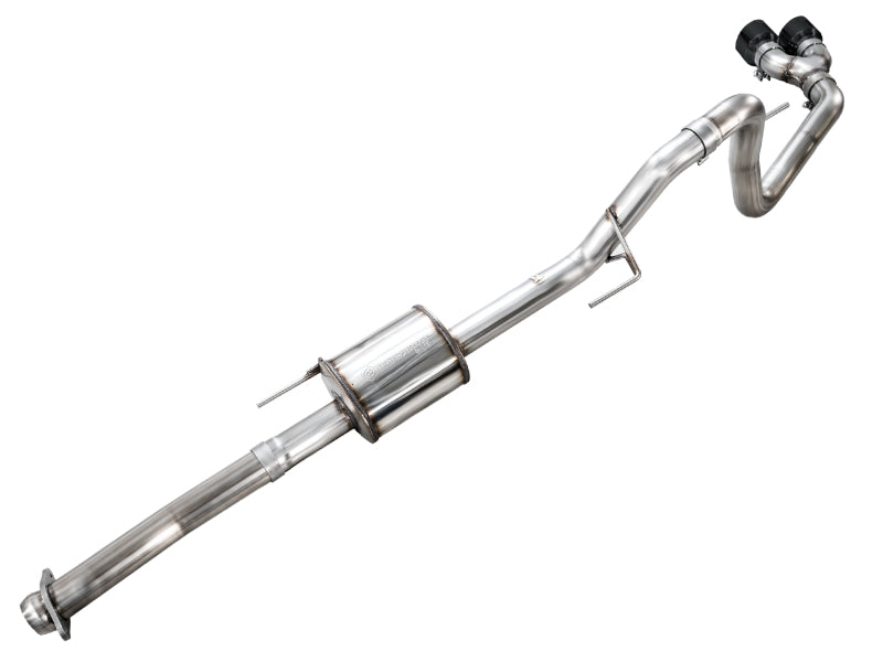 AWE 21-25 Ford F150 (14th Gen Reg Cab) Cat-Back Exhaust - 4.5in Dual Side Exit Diamond Black Tips (view 13)