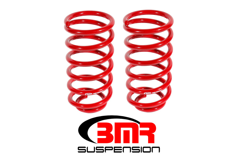 BMR 79-04 Ford Mustang (Ex. 99-04 Mustang Cobras w/ IRS) 1in Drop Rear Lowering Springs - Red Main image
