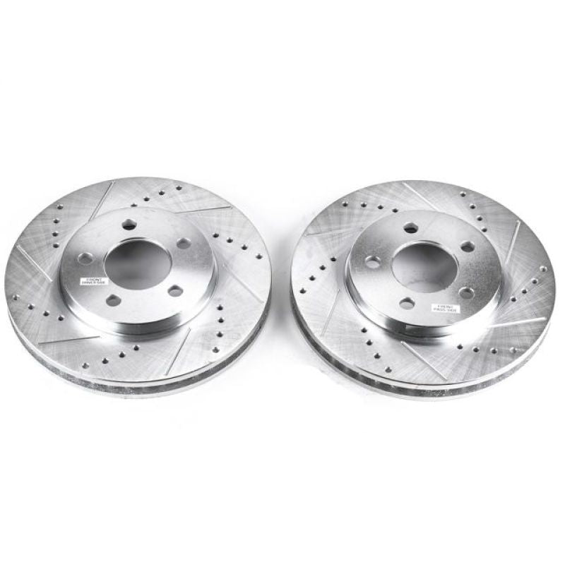 Power Stop 05-10 Ford Mustang Front Evolution Drilled & Slotted Rotors - Pair Main image