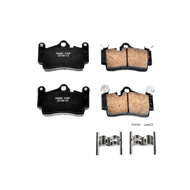 Power Stop 07-15 Audi Q7 Rear Z17 Evolution Ceramic Brake Pads w/Hardware Main image