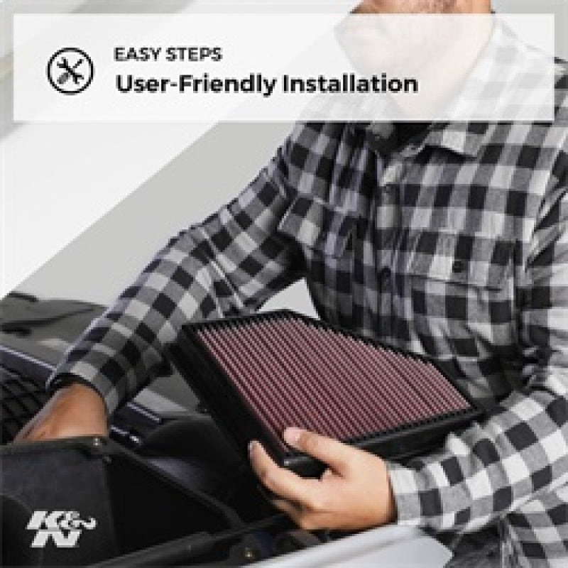 K&N 2019 BMW X5 M50D L6-3.0L DSL Turbo Replacement Air Filter (view 15)