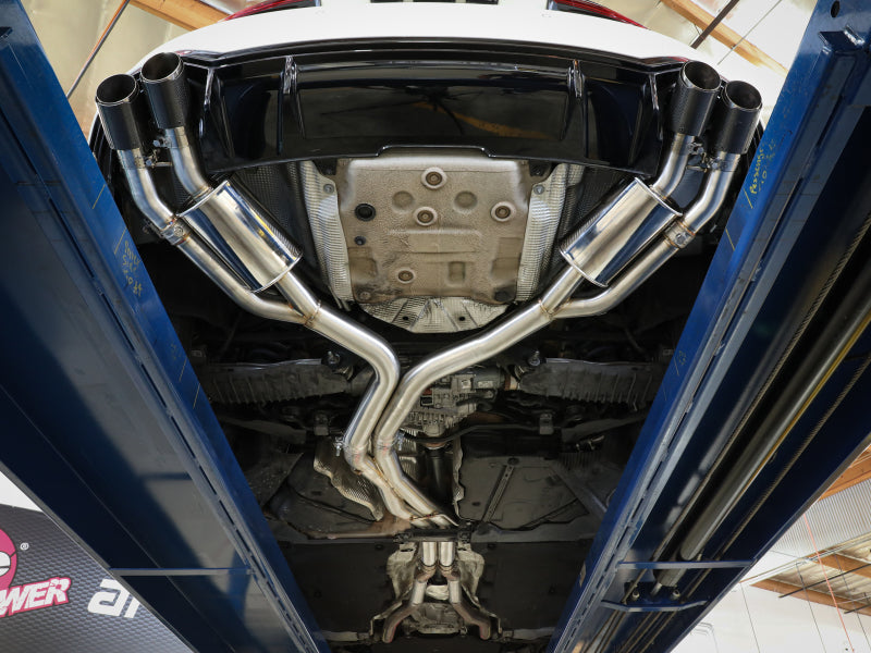 aFe 18-20 Audi RS5 Coupe MACH Force-Xp 3in to 2.5in 304 SS Axle-Back Exhaust System-Quad Polish Tips (view 2)