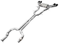 AWE Tuning 2021+ Cadillac CT4-V Blackwing SwitchPath Exhaust - Diamond Black Tips