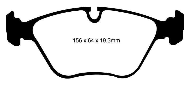 EBC 10-14 BMW X5 4.4 Twin Turbo (50) Yellowstuff Front Brake Pads (view 4)