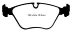 EBC 10-14 BMW X5 4.4 Twin Turbo (50) Yellowstuff Front Brake Pads (view 4)