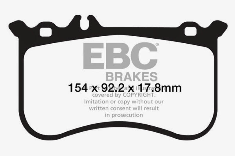 EBC 10-11 Mercedes-Benz CL550 5.5 AMG Sport Pkg Yellowstuff Front Brake Pads (view 3)