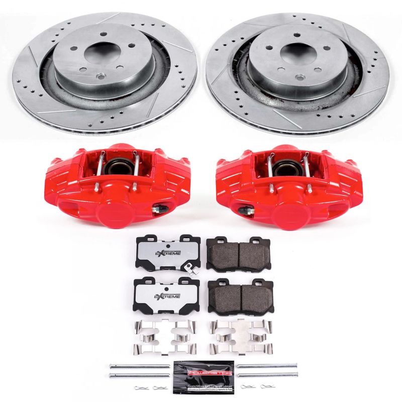 Power Stop 08-13 Infiniti G37 Rear Z26 Street Warrior Brake Kit w/Calipers Main image