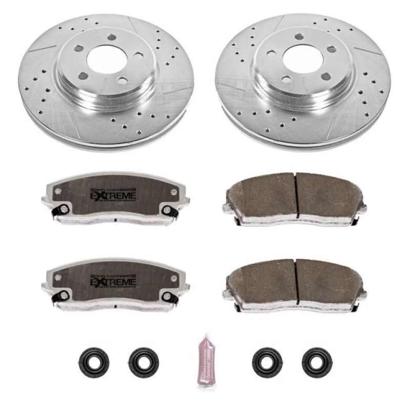 Power Stop 05-19 Chrysler 300 Front Z26 Street Warrior Brake Kit Main image