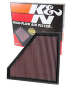 K&N Replacement Panel Air Filter 12.313in OS L x 10.313in OS W x 1.188in H for 13-14 Cadillac ATS (view 15)