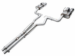 AWE 2024 Ford Mustang Dark Horse S650 RWD SwitchPath Cat-Back Exhaust w/ Quad Chrome Silver Tips