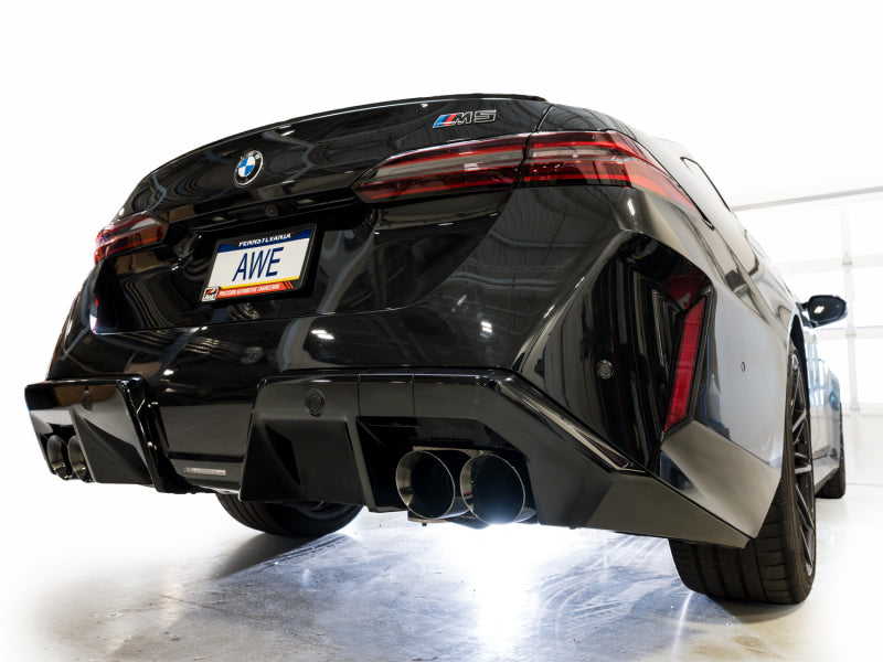 AWE Tuning BMW G90/G99 M5 Track Edition Cat-Back Exhaust - Diamond Black Tips (view 11)