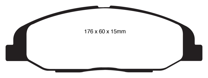 EBC 08-13 Cadillac CTS 3.0 Redstuff Front Brake Pads (view 4)