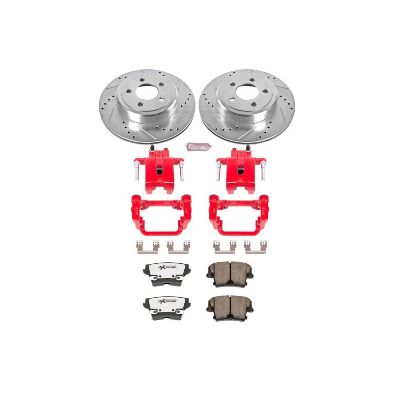 Power Stop 05-19 Chrysler 300 Rear Z26 Street Warrior Brake Kit w/Calipers Main image