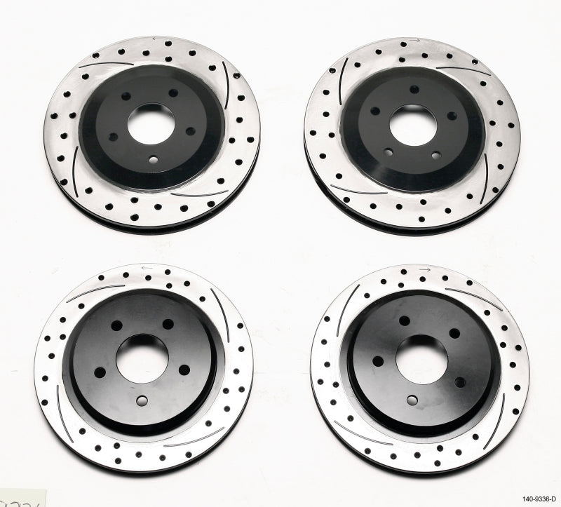 Wilwood Rotor Kit Front/Rear-Dimpled/Slotted 97-04 Corvette C5 All/ 05-13 C6 Base Main image