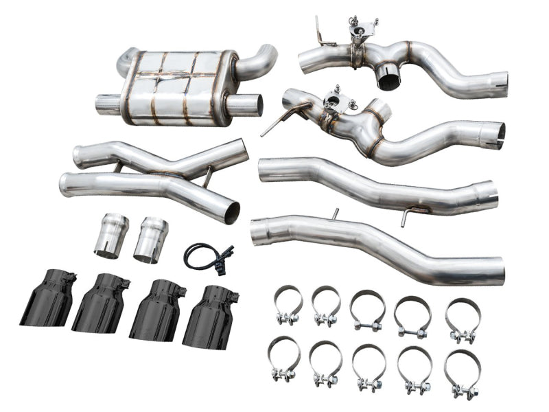 AWE Tuning SwitchPath Cat-Back Exhaust for BMW G8X M3/M4 - Diamond Black Tips (view 11)