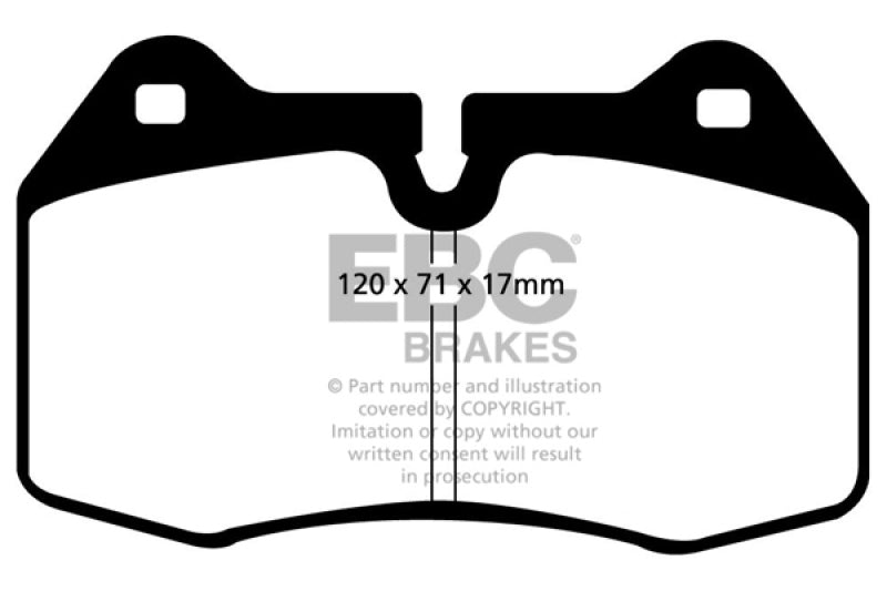EBC 94-99 BMW M5 3.8 (E34) Bluestuff Front Brake Pads (view 4)
