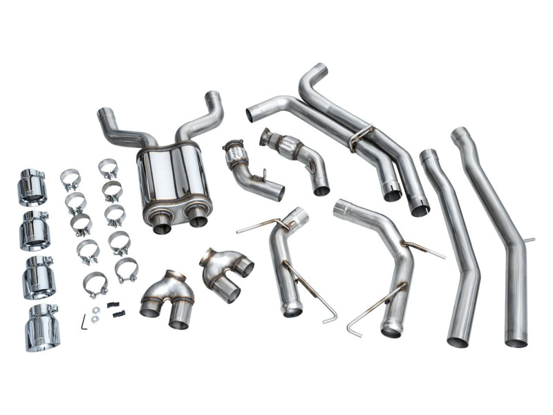 AWE Tuning 19-23 Audi C8 S6/S7 2.9T V6 AWD Track Edition Exhaust - Chrome Silver Tips (view 11)