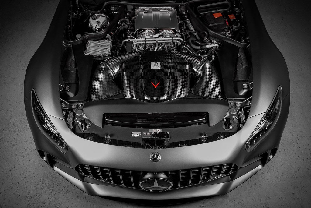 Eventuri Mercedes C190 / R190 AMG GT / GTS / GTR Black Carbon Intake + Engine Cover - Gloss