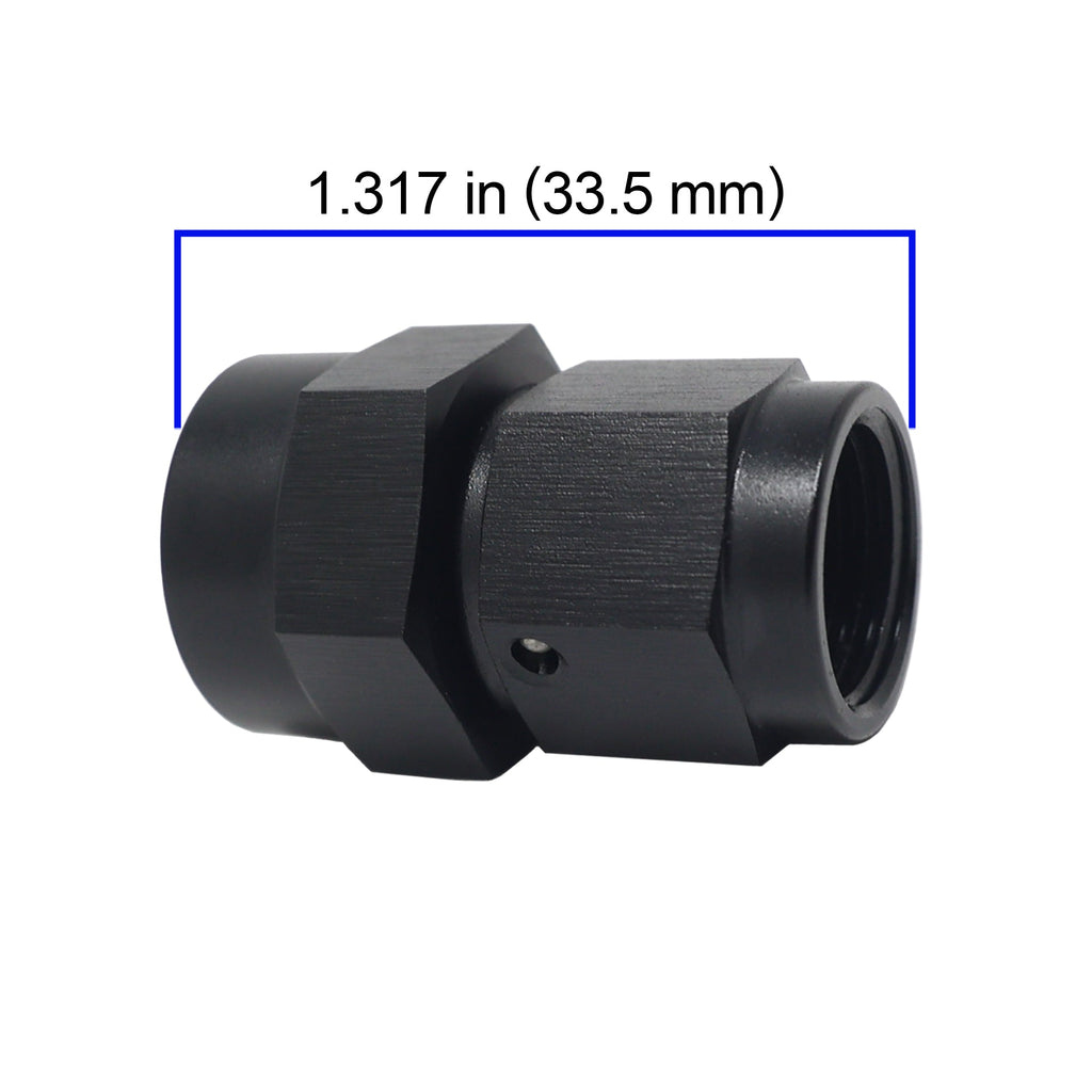 AN6 Female Flare to AN6 Female ORB Adapter