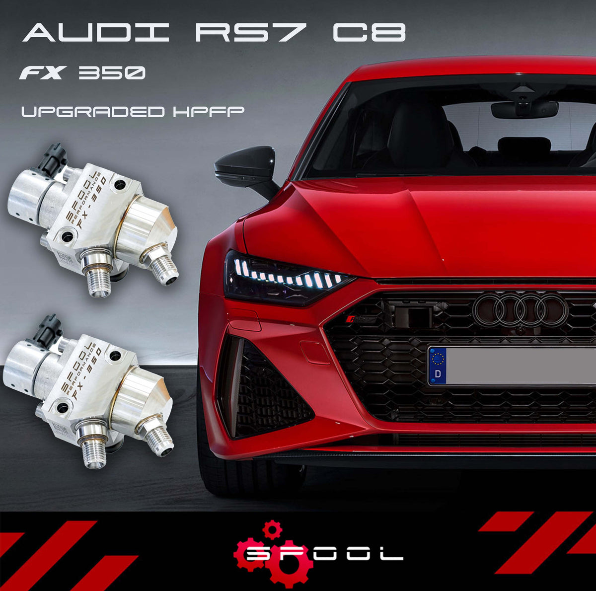 Audi C8 RS7 Sportback FX-350 Upgraded High Pressure Fuel Pump System Main image