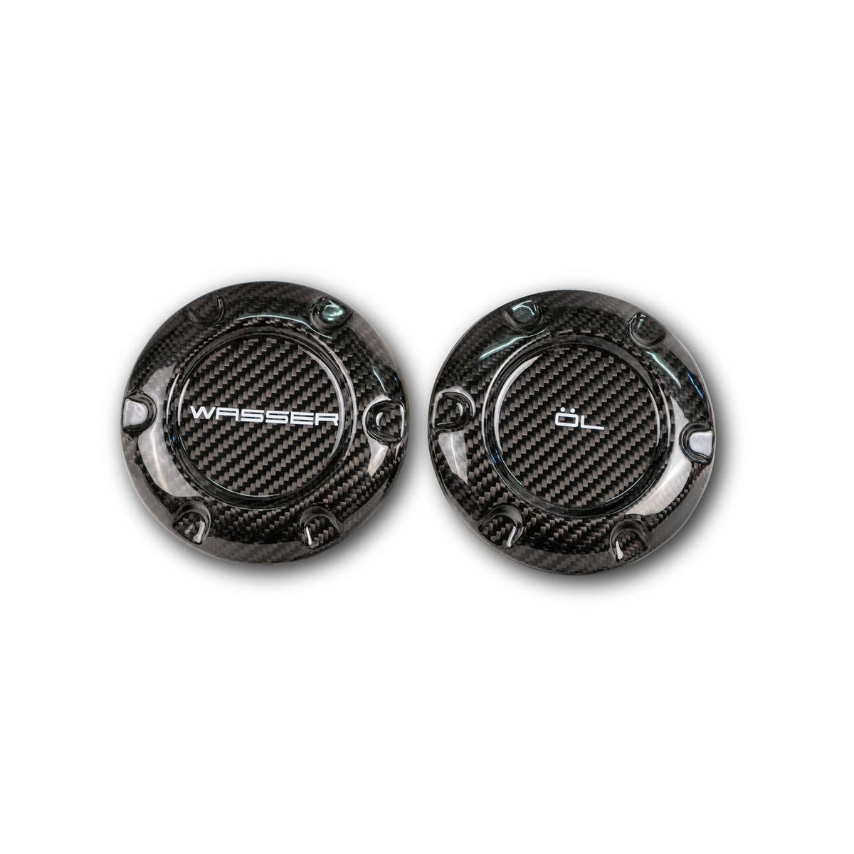 Porsche Cayman Carbon Fiber Oil & Water Caps Main image