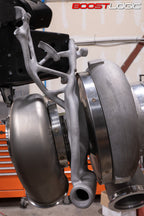 Boost Logic R35 3D Printed Generative Design Brackets to Support Turbos with Oil Return Fittings