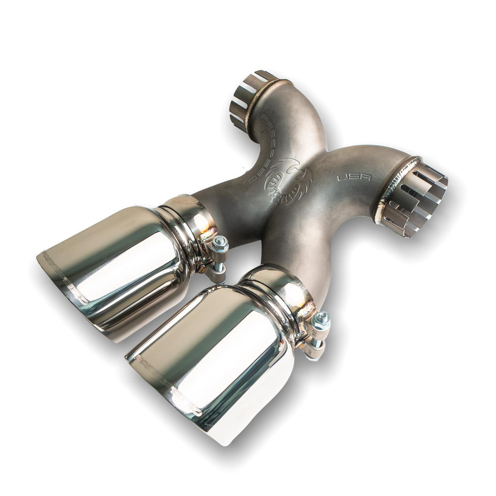 Fabspeed Porsche 987 Boxster / Cayman Maxflo True X-Pipe with Dual Tips (2005-2008)