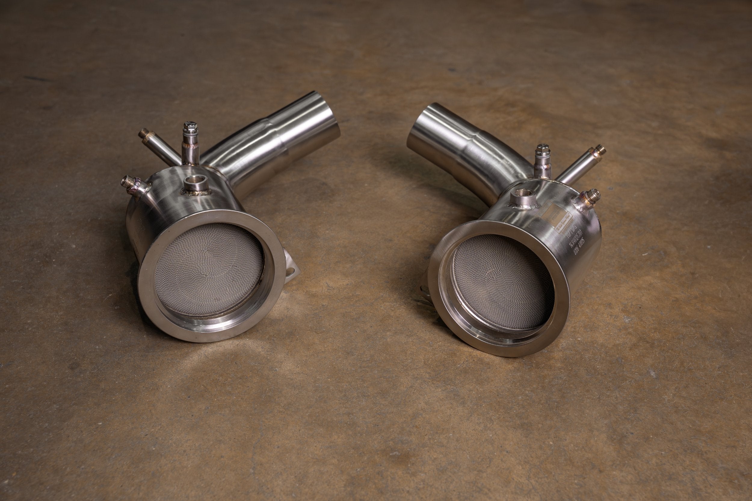 400 Cell Catted Down Pipes For Porsche 992 Turbo / Turbo S Secondary image