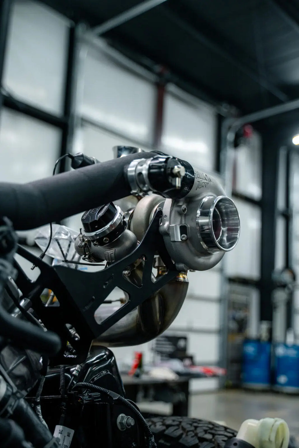 Hellion 2022+ Ford Raptor R 5.2L Top Mount “Mirror Image” Twin Turbo System