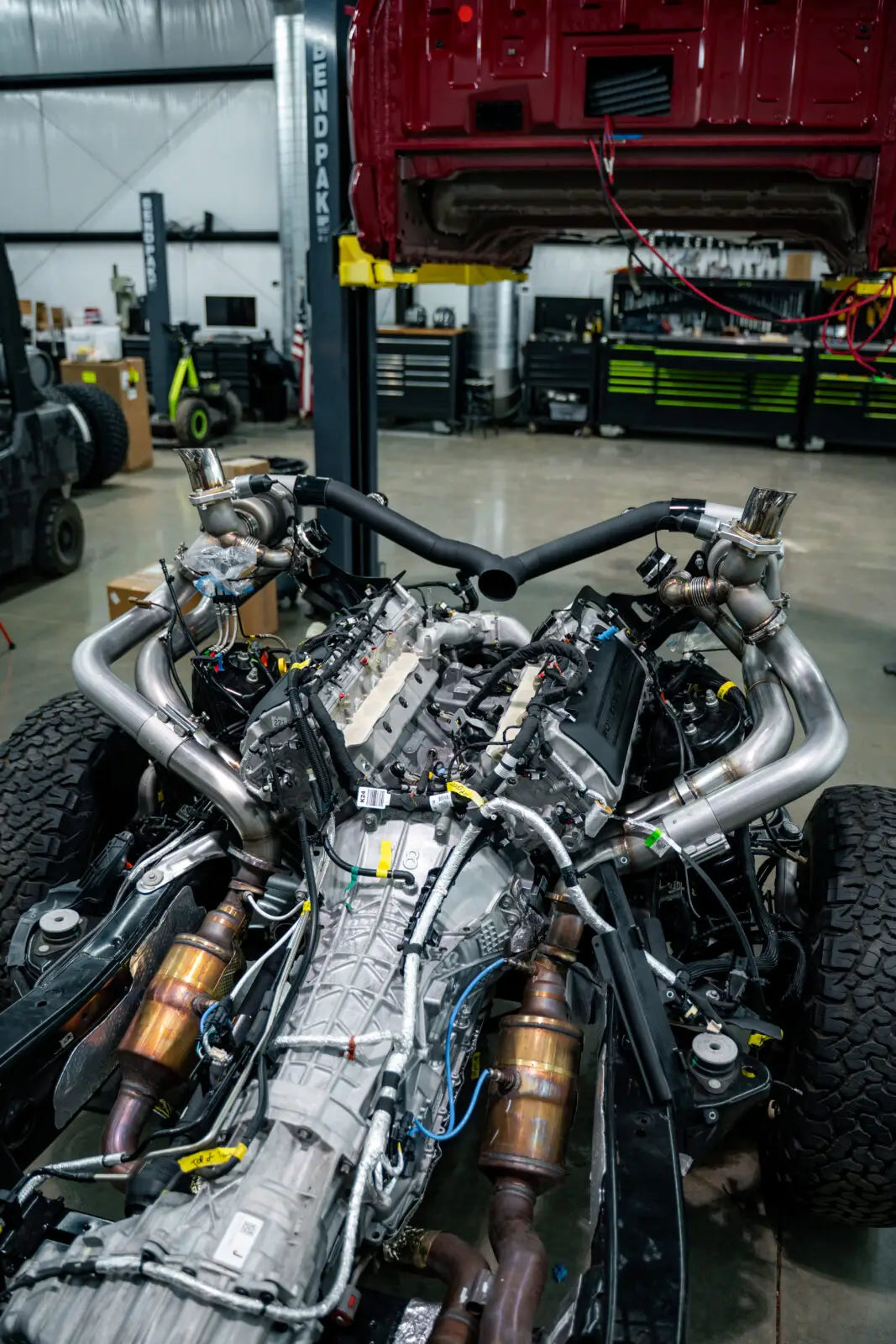 Hellion 2022+ Ford Raptor R 5.2L Top Mount “Mirror Image” Twin Turbo System