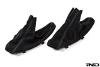 IND E9X M3 Tri-Color Stitched Alcantara E-Brake Boot - LHD