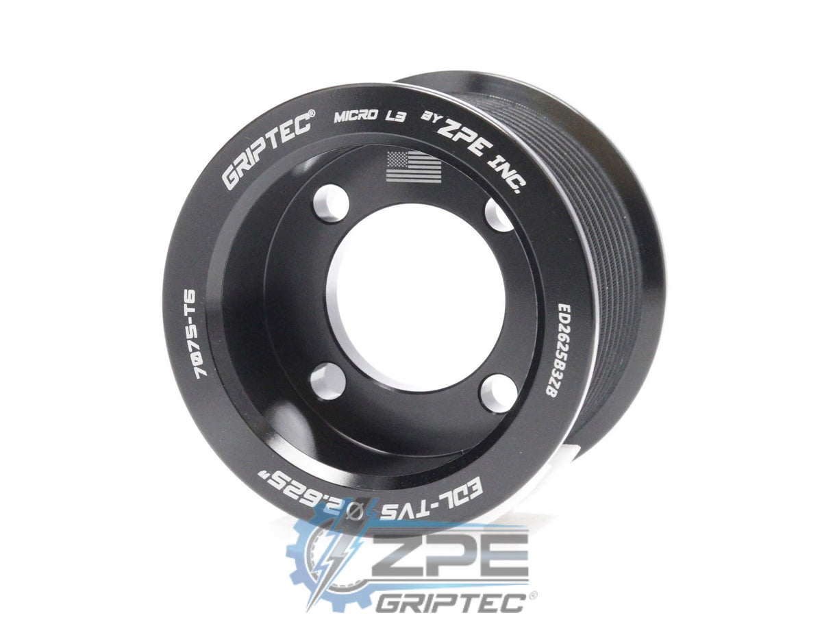2.625" 11 Rib ZPE GripTec® 2pc Edelbrock TVS L3 Black Pulley Only