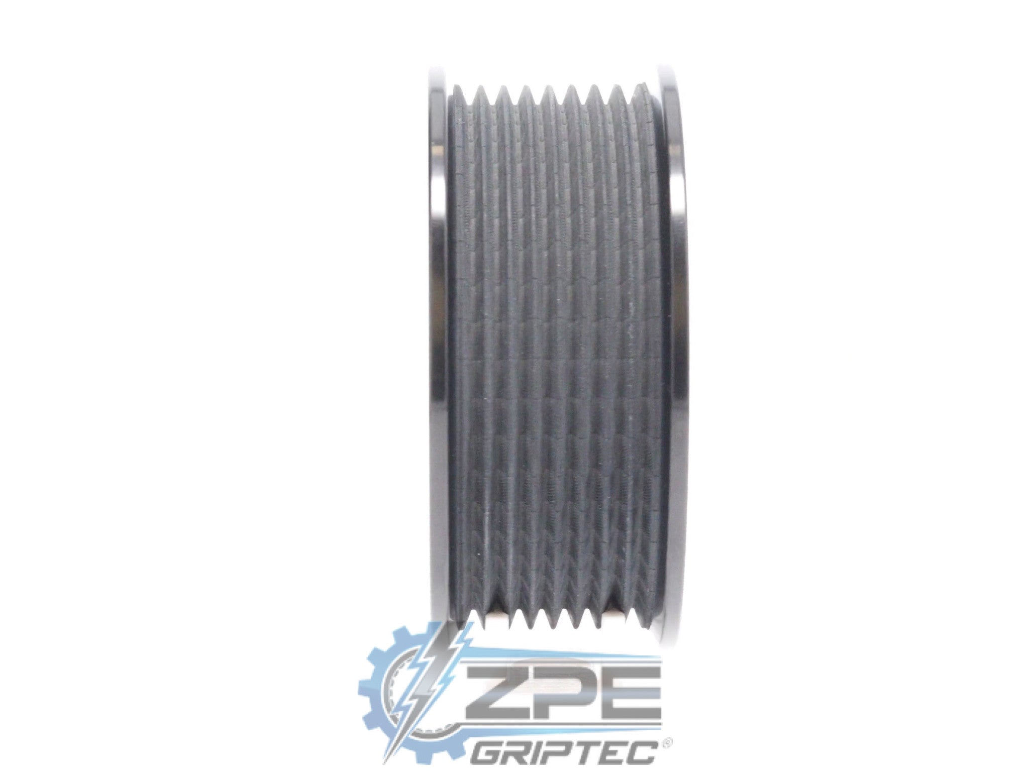 3.375" 8 Rib ZPE GripTec® 2pc Edelbrock TVS L3 Black Pulley Only Secondary image