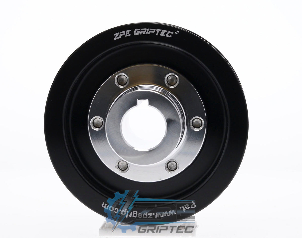 87.5mm 6 Rib ZPE GripTec® 2pc ESS L3 Black Pulley & Hub Kit