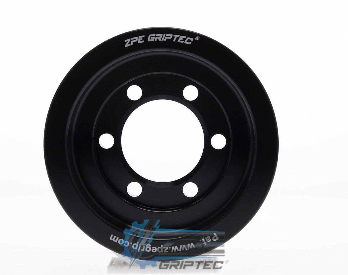 87.5mm 6 Rib ZPE GripTec® 2pc ESS L3 Black Pulley Only