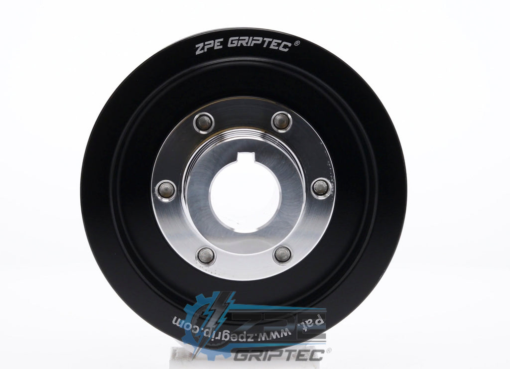 90mm 6 Rib ZPE GripTec® 2pc ESS L3 Black Pulley & Hub Kit