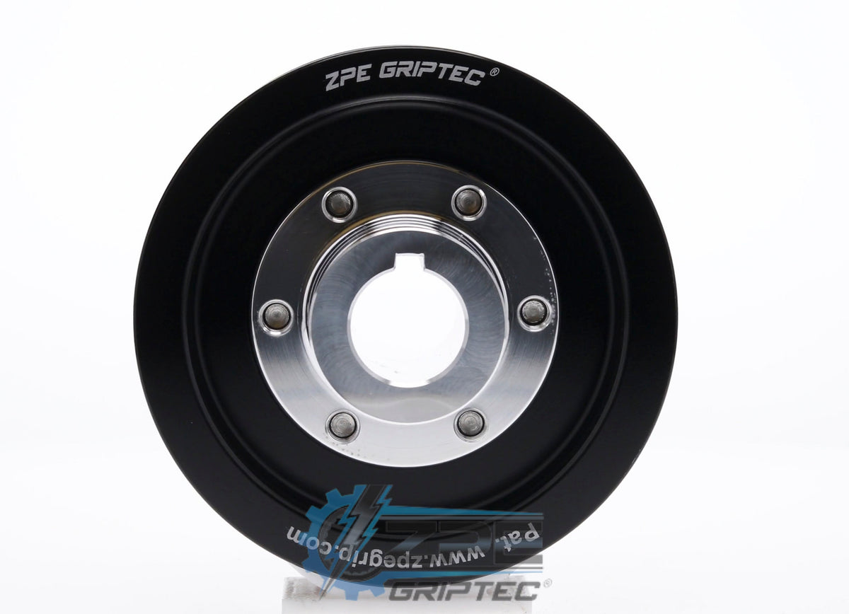 90mm 6 Rib ZPE GripTec® 2pc ESS L3 Black Pulley & Hub Kit
