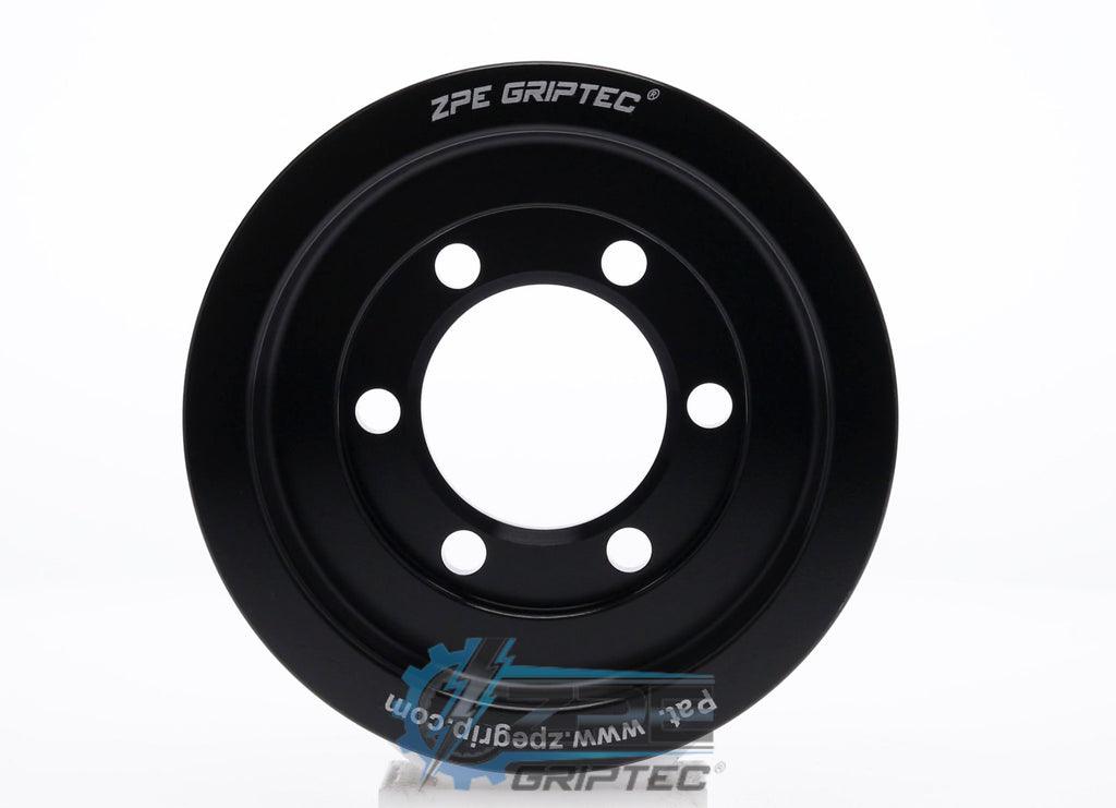 90mm 6 Rib ZPE GripTec® 2pc ESS L3 Black Pulley Only