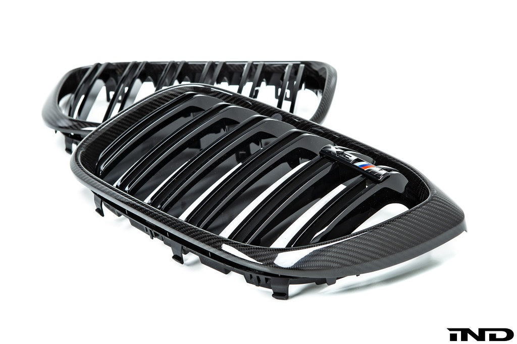 IND F97 X3M / F98 X4M Pre-LCI Carbon Front Grille Set Secondary image