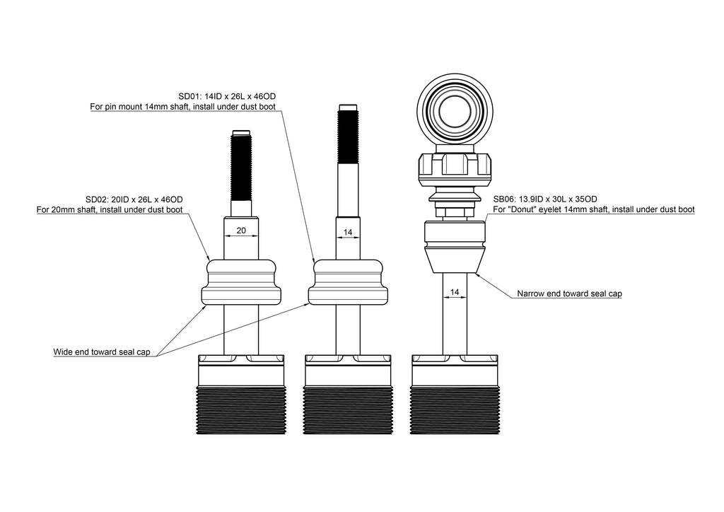 Fortune Auto Bump Stops (Sold in Pairs)