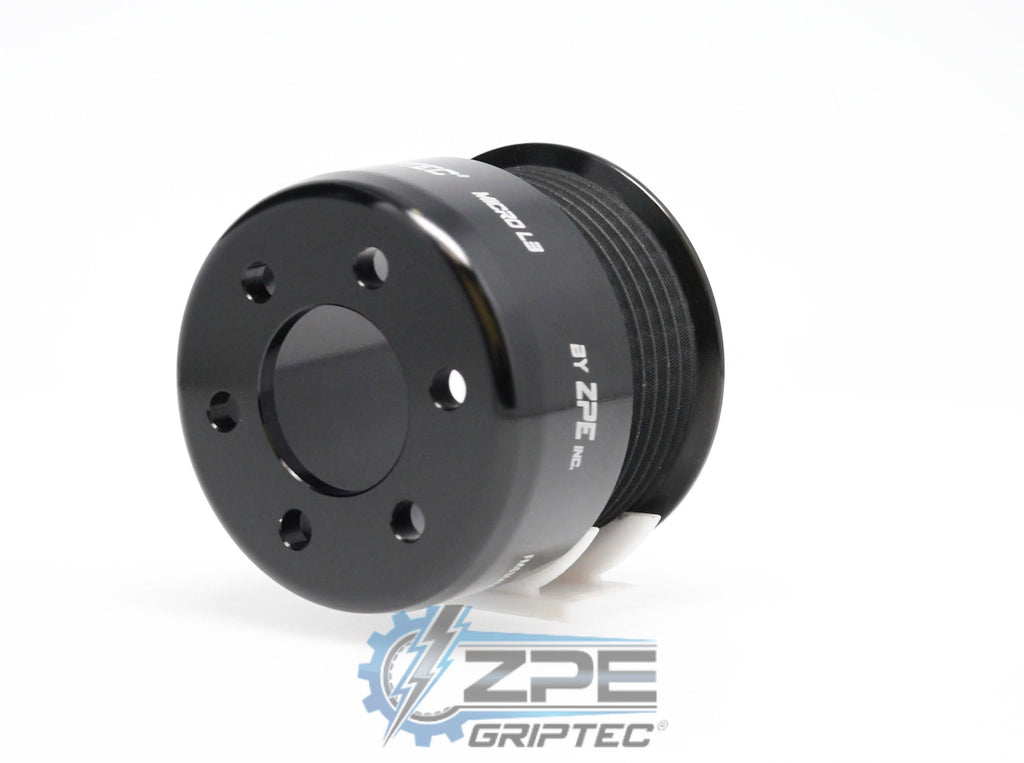 63mm 6 Rib ZPE GripTec® 2pc FMS Ford-Roush TVS L3 Black Pulley Only