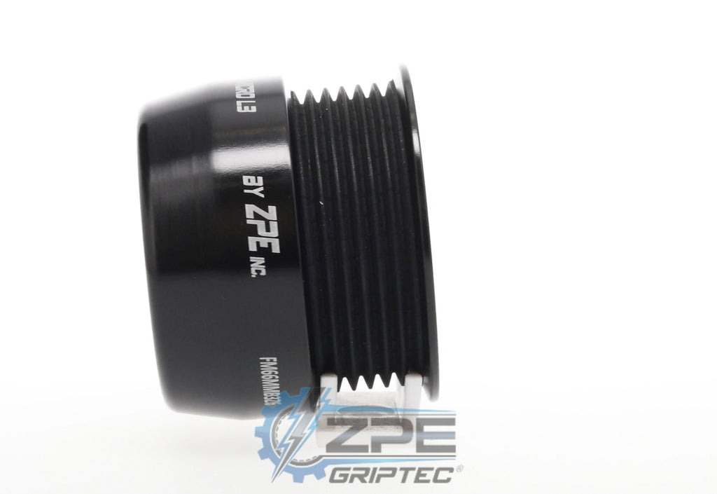 66mm 6 Rib ZPE GripTec® 2pc FMS Ford-Roush TVS L3 Black Pulley Only