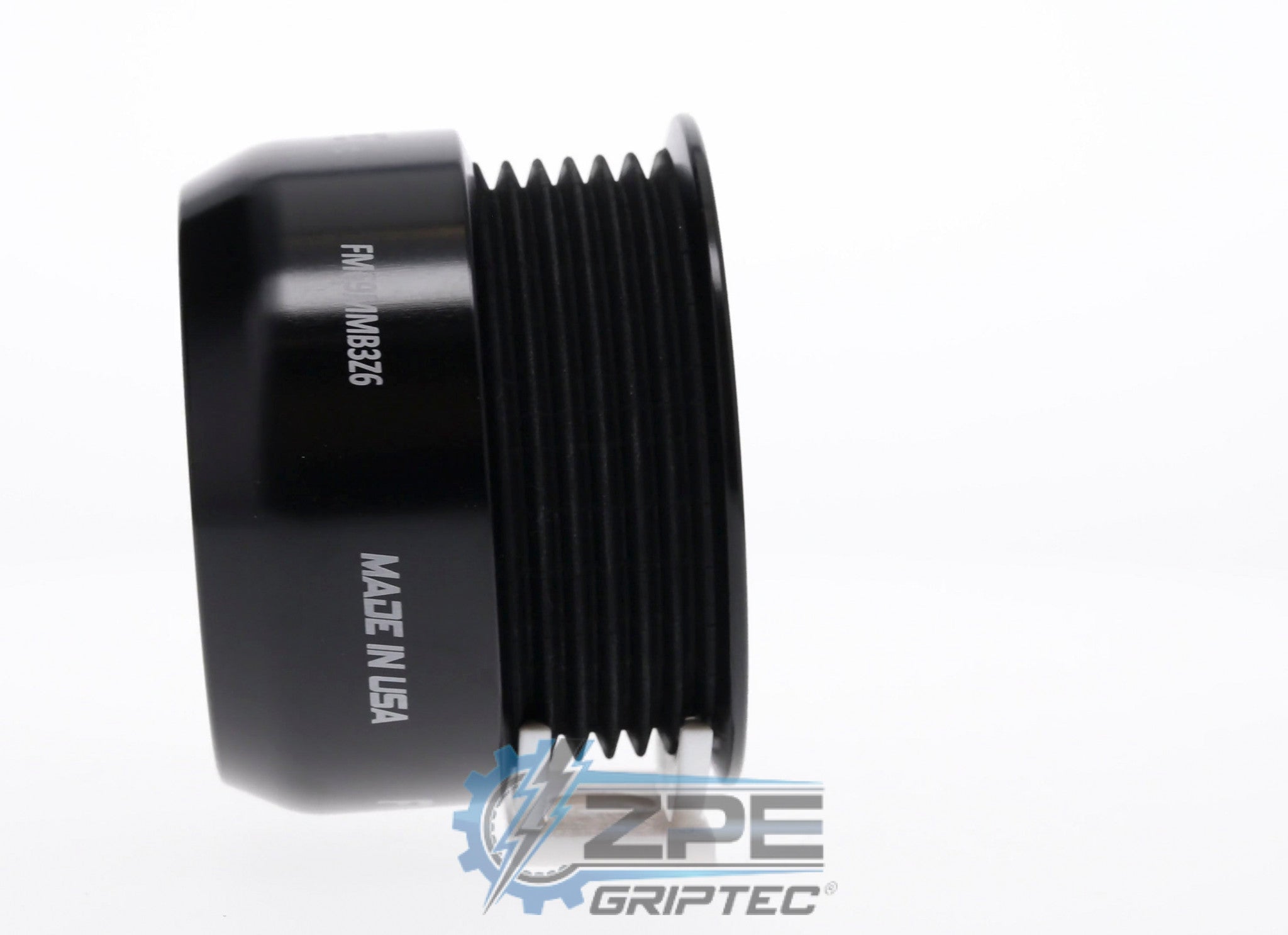 69mm 6 Rib ZPE GripTec® 2pc FMS Ford-Roush TVS L3 Black Pulley Only Secondary image
