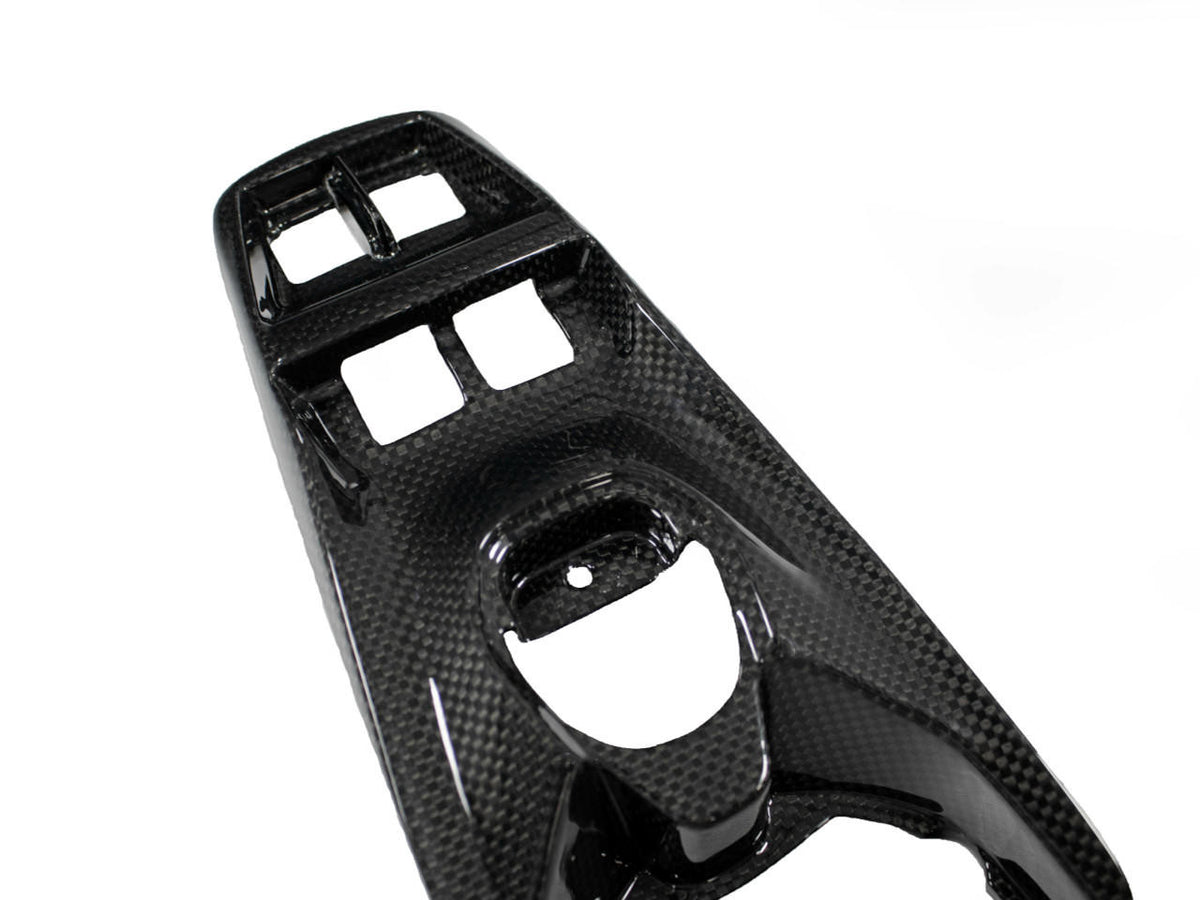 Carbon Fiber Center Console Window Switch Plate - Ferrari 488 GTB/Spider